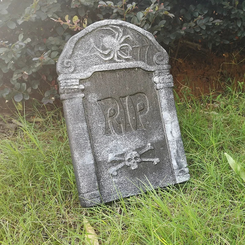 Halloween Foam Tombstone Decorations 4pcs Spooky Yard & Haunted House Props