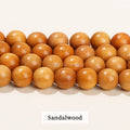 Natural Wood Bead Jewelry Making Supplies - Round Sandalwood Beads 6-10mm