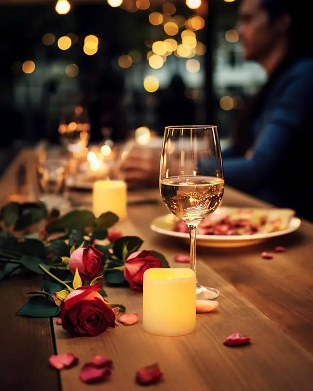 24Pcs Flameless LED Candle Lights for Weddings Christmas Halloween - Warm White
