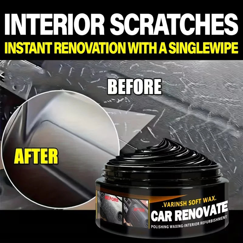 Car Plastic Leather Interior Refurbish Wax - UV & Anti-Aging Protectant
