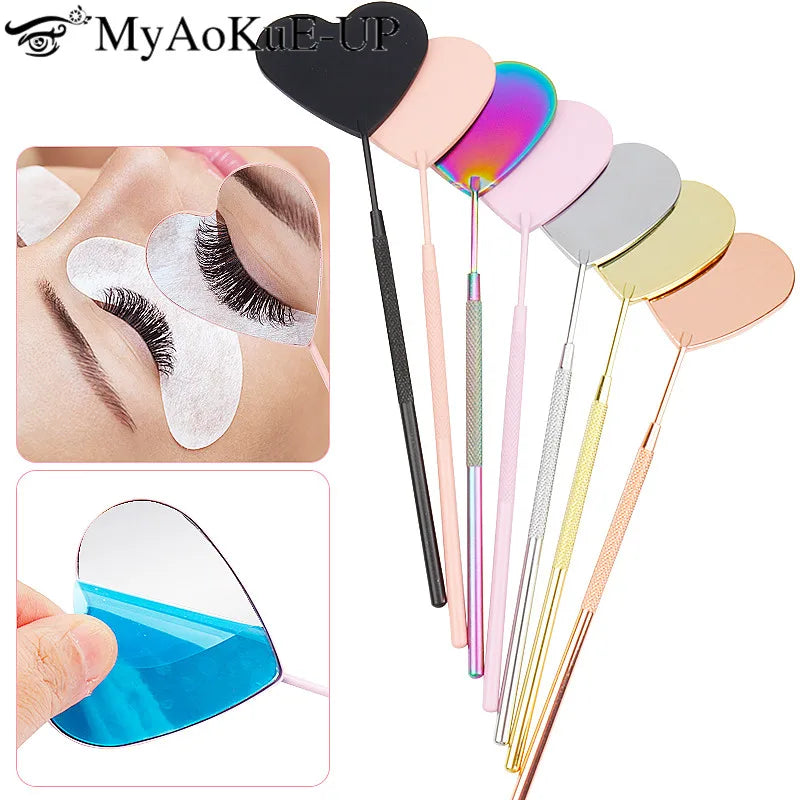 Heart Shape Eyelash Extension Magnify Mirror for Lash Tech Check & Makeup