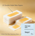 Double-Sided Body Hair Removal Wax Kit Honey Scent Hypoallergenic Full Body Face Hand