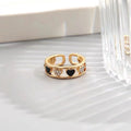 Vintage Metal Ocean Shell Starfish Open Mouth Rings Set for Women & Girls - Summer Party Jewelry