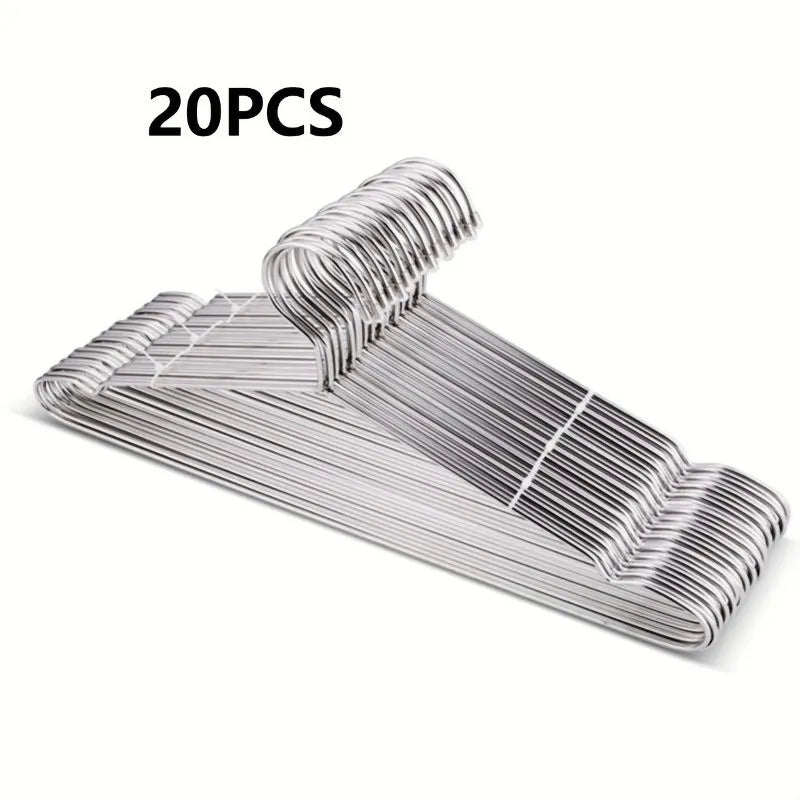 Heavy Duty Stainless Steel Clothes Hangers 16.5 Inch Space Saving Wardrobe Hangers