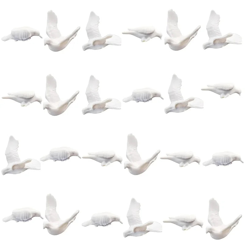 6pcs Miniature Bird Model Set for Scene Decoration and Crafting - Simulation Pigeon Animal Accessories