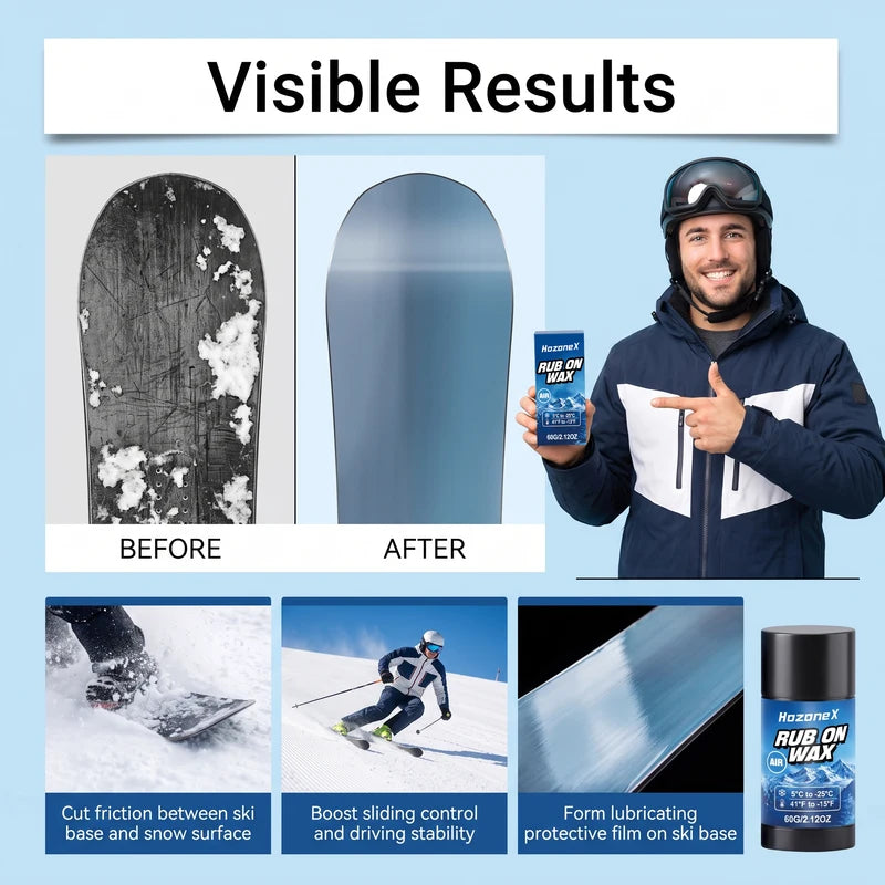 Long-Lasting Ski & Snowboard Wax Paste - Easy Application, 60g
