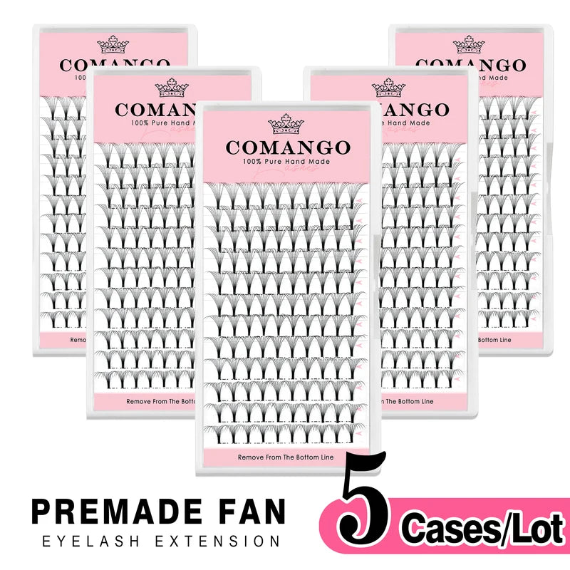 Premade Eyelash Extensions Fans 5pcs Tray Russian Volume Lashes for Eye Beauty