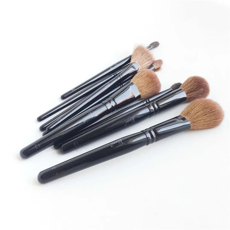 Professional Makeup Brush Set with Face, Eye, Powder & Blush Brushes - Multiple Handle Colors