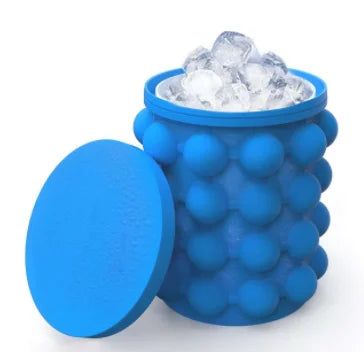 Silicone Ice Cube Maker Portable Bucket for Wine & Whiskey Cooler