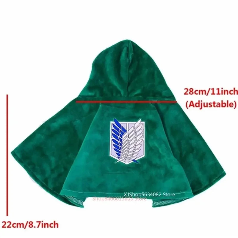 Anime Halloween Attack Titan Pet Cape Dog Cat Costume Cosplay Prop