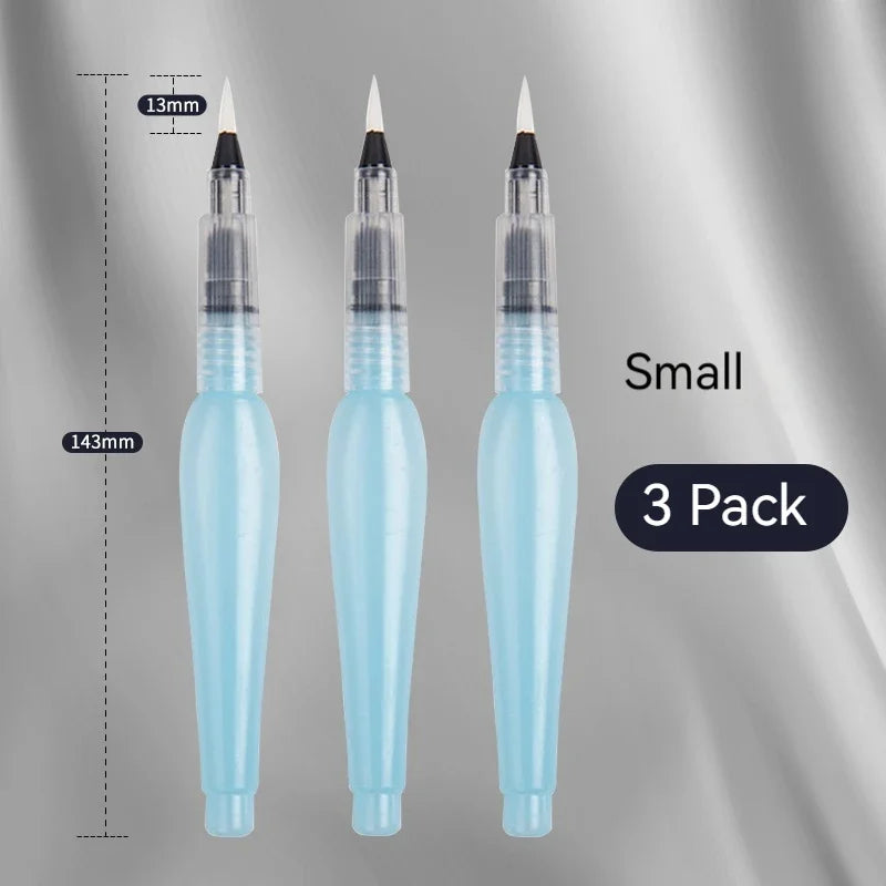 Watercolor Brush Set 3 or 6 Pcs Portable Painting Tools for Artists