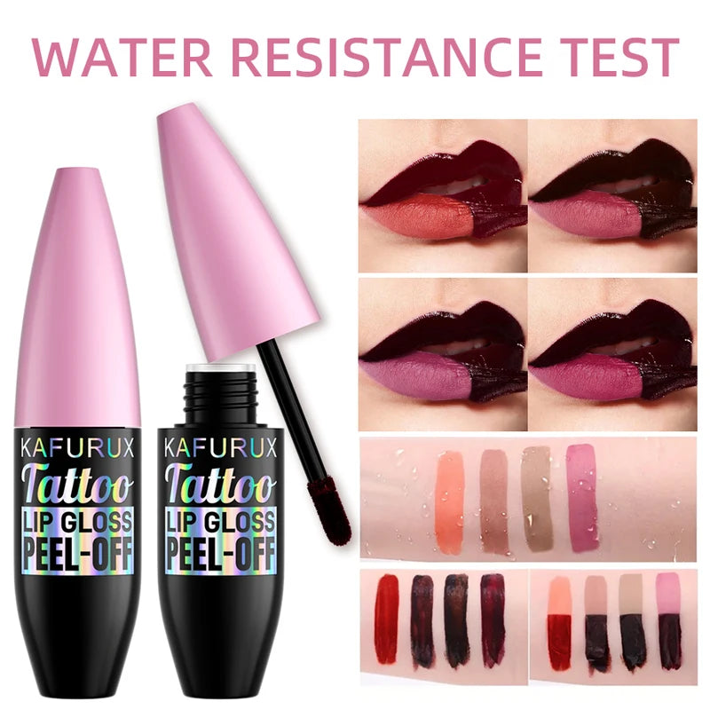 Long Lasting Waterproof Lip Gloss - Transfer-Resistant Lip Tint in Multiple Colors