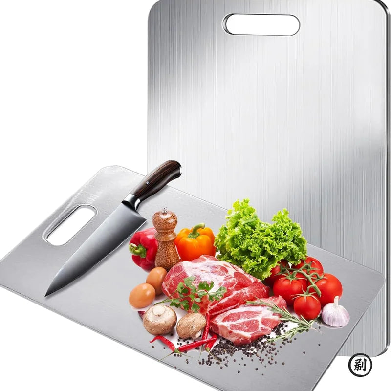 Double Sided Titanium Cutting Board – Food Grade, Rustproof, Food Preparation
