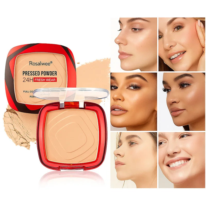 Lightweight Matte Setting Powder with Natural Coverage Waterproof Long-Lasting Face Contour Makeup