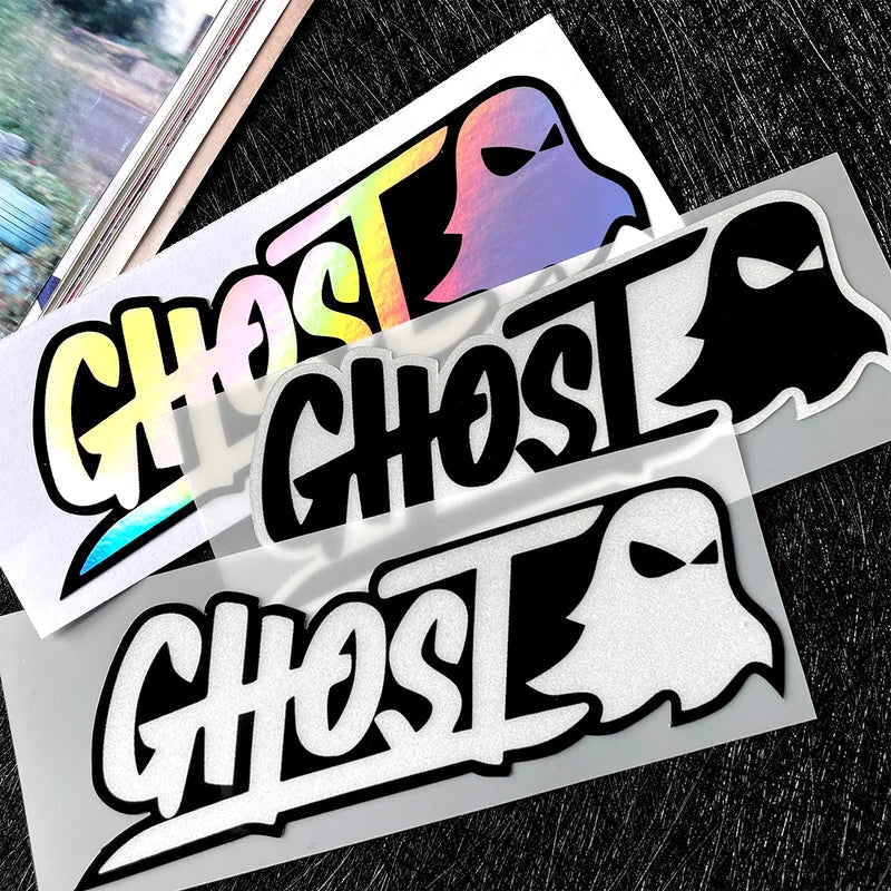 Halloween Ghost Motorcycle Reflective Vinyl Stickers Car Helmet Decals Waterproof