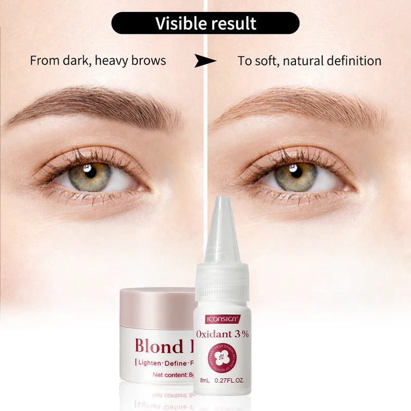 Eyebrow Bleaching Powder Kit with Camellia Essence for Natural Makeup