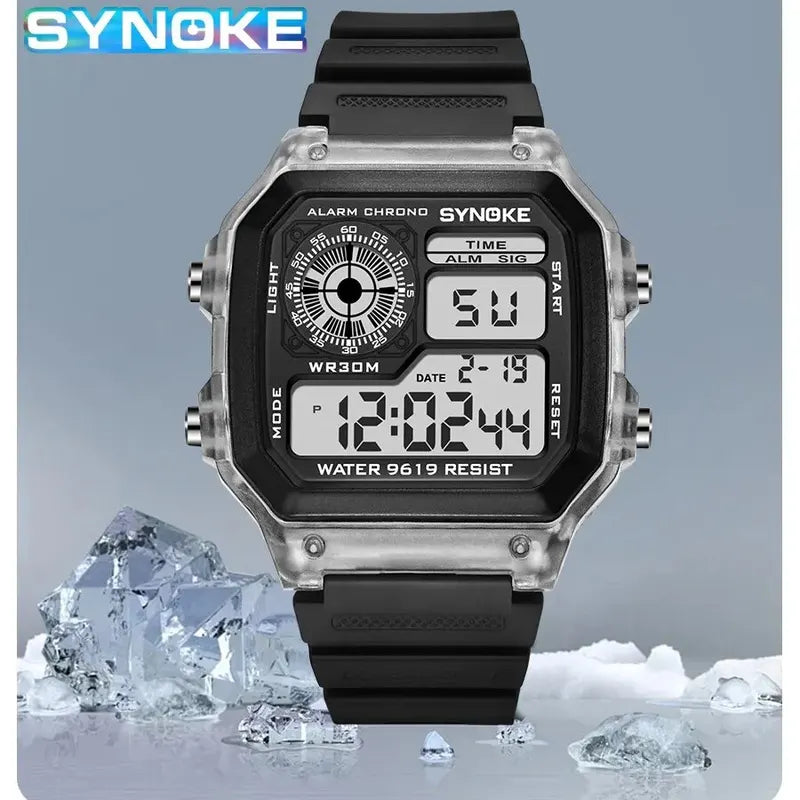 Digital Sports Watch Men Waterproof Luminous Chrono Outdoor Wristwatch