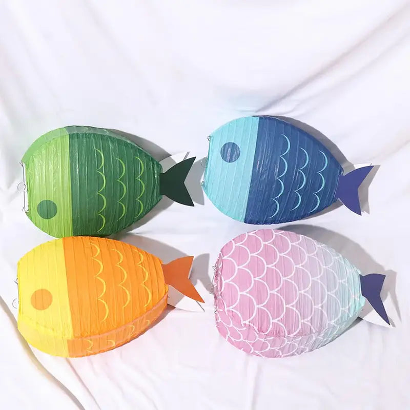 Fish-Shaped Paper Lanterns for Party Decorations - 4inch to 20inch Sizes