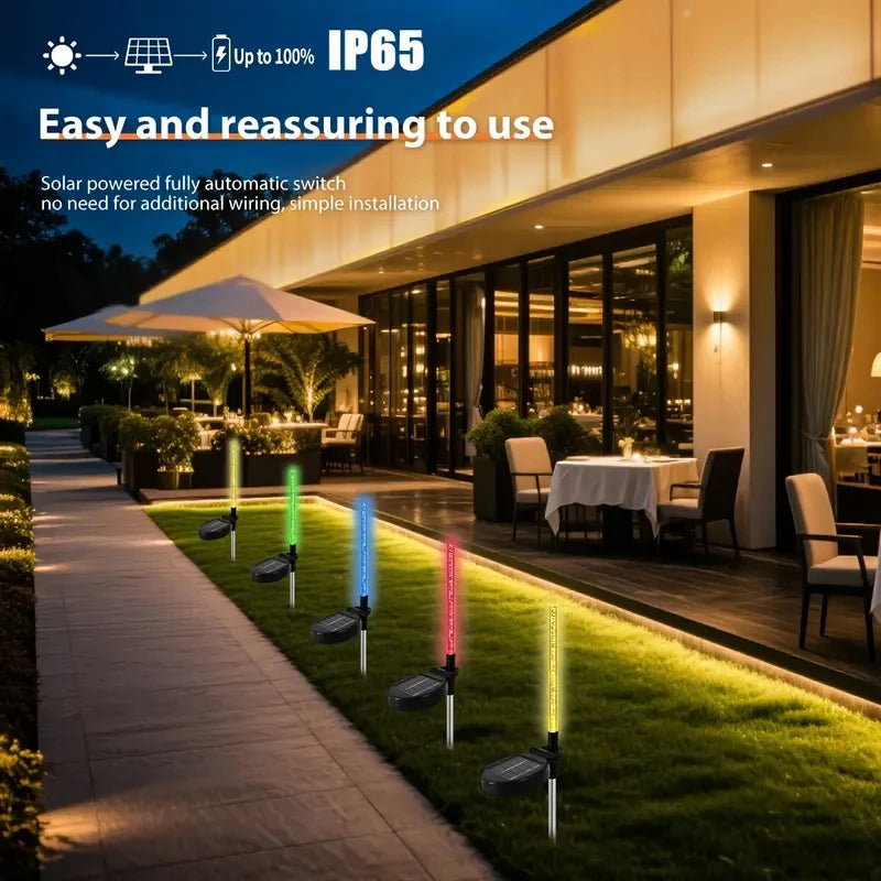 Color-Changing Solar Garden Stake Light with Bubble Sculpture - Waterproof Outdoor LED Lamp for Yard & Pathway