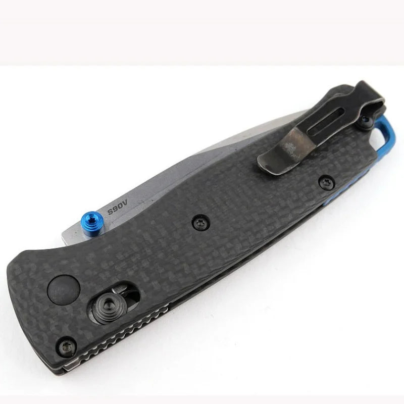 Folding Pocket Knife with Carbon Fiber Handle and Drop-Point Blade - Outdoor Survival Tool