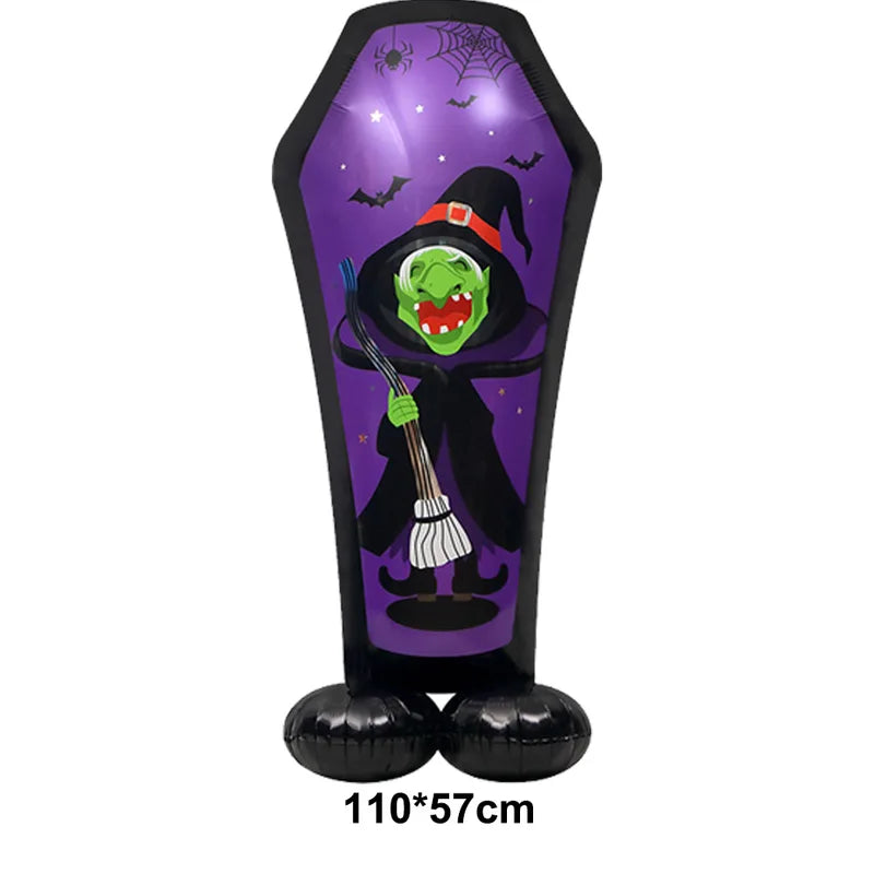 Large Haunted House Skeleton Skull Coffin Halloween Foil Balloon Party Decoration