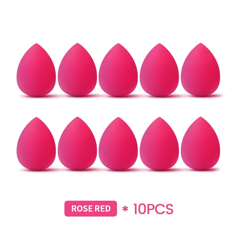 10-Pack Makeup Sponge Set Soft Colorful Cosmetic Puff for Foundation & Powder