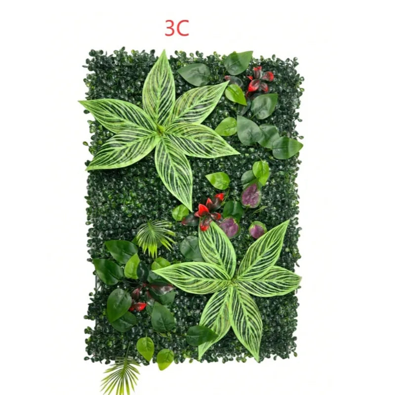 Artificial Green Wall Panels Faux Jungle Grass Decor for Garden & Outdoor Spaces