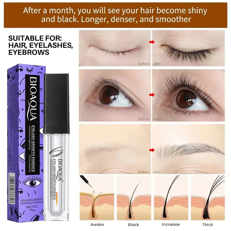Natural Eyelash Growth Serum - Longer, Fuller, Thicker Lashes Enhancer
