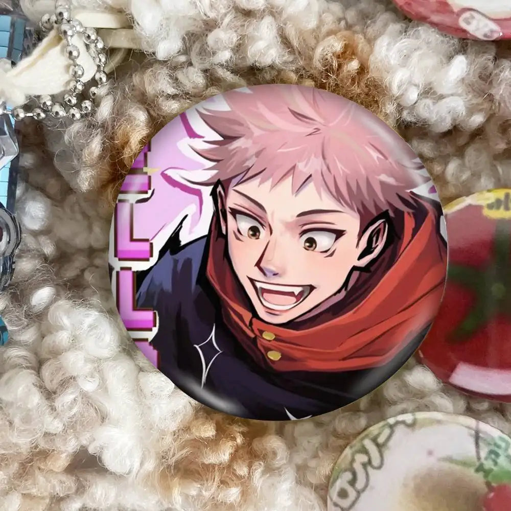 Anime Badge Pins for Backpack & Clothing Decor - Cartoon Brooches Set