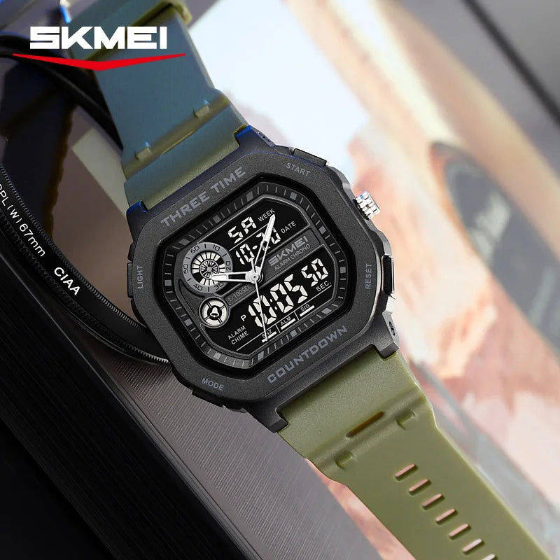 Men's Waterproof Digital Watch - Multifunctional Sports Military Style