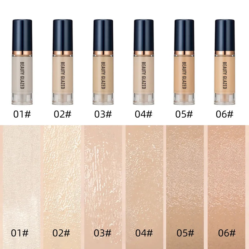 Long-Lasting Waterproof Liquid Foundation for Oily Skin - 6 Colors