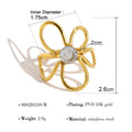 Wild & Free Irregular Gold Plated Stainless Steel Ring for Women - Trendy Vintage Jewelry