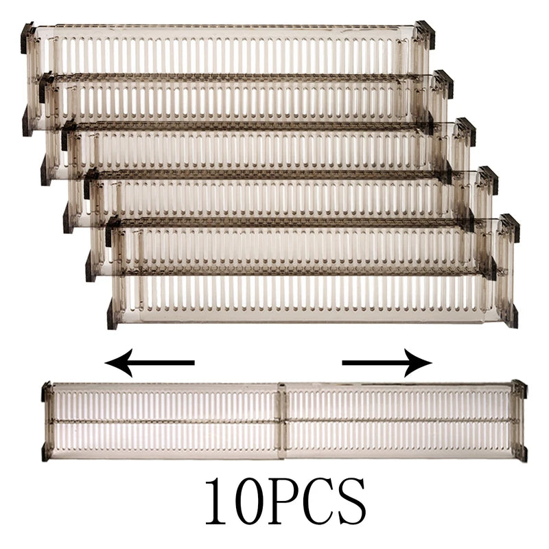Plastic Drawer Dividers Set 10PCS Home Storage Organization Adjustable