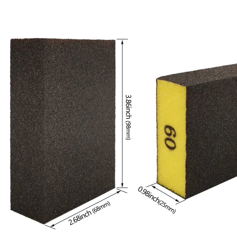 6-Piece Sanding Sponge Set with Coarse to Fine Grits for Wood Drywall Metal