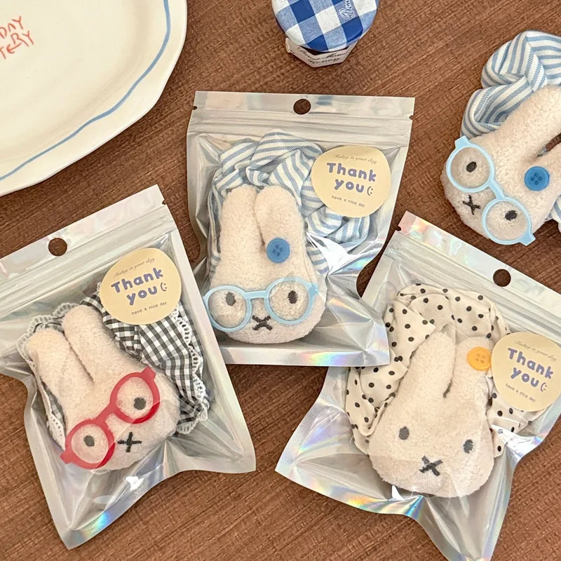 Cute Cartoon Bunny Hair Loop Ponytail Holder Set - Multiple Colors