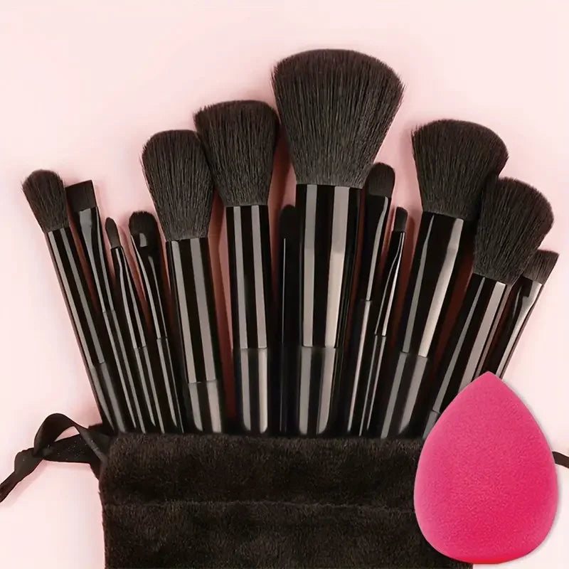 Makeup Brush Set 13 Pcs - Soft Fluffy Face & Eye Makeup Tools for Beauty