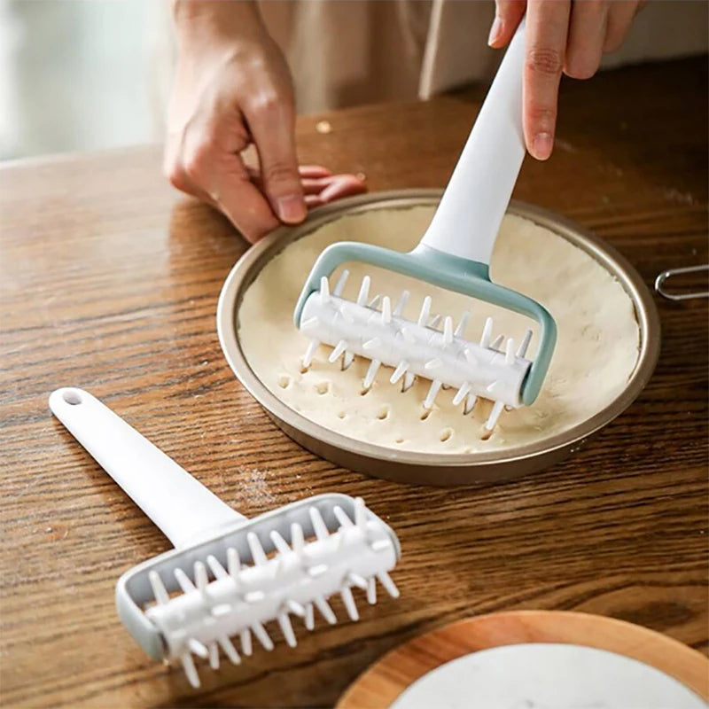 Pizza Dough Roller Needle Punch Baking Tool for Bread & Cookie Dough