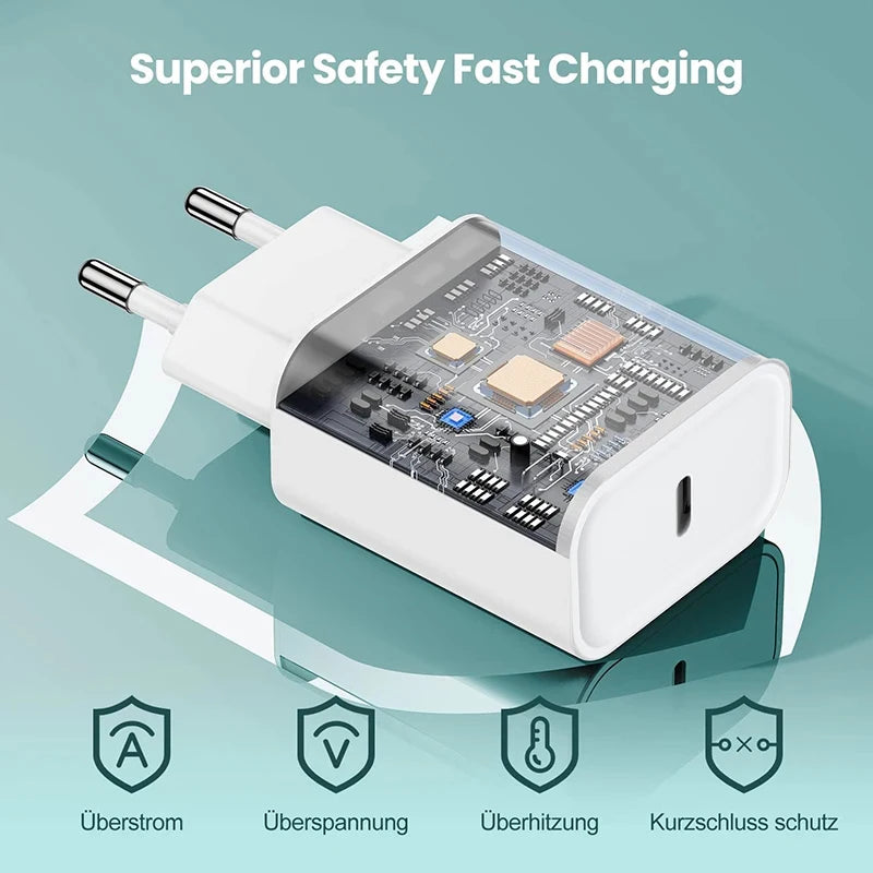 PD 40W USB C Fast Charging Cable for iPhone 15/16/17 Pro Max - Data & Power Cable