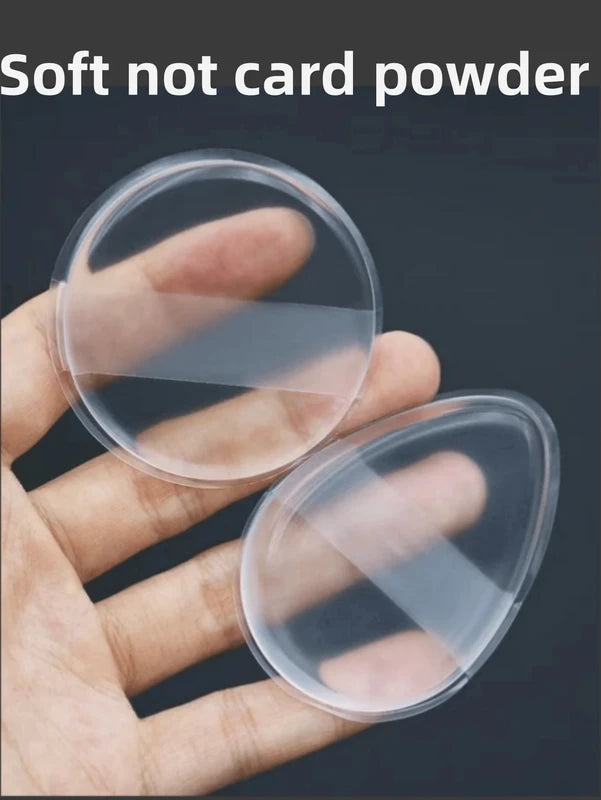 Silicone Makeup Sponge Set - Water-Based Crystal Jelly Foundation Puff, Non-Absorbing, Multiple Colors