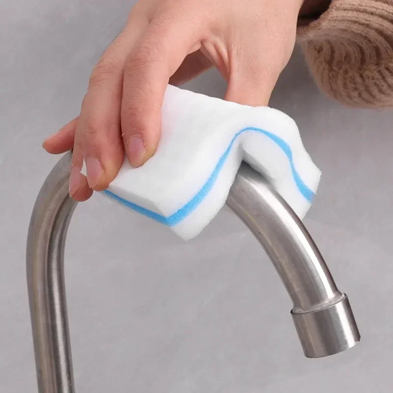Nano Cleaning Magic Cloth Set for Kitchen, Bathroom, Car Cleaning - White Sponge Blocks