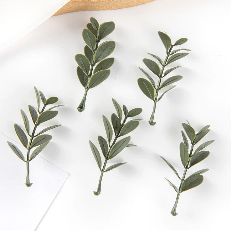 50PCS Artificial Leaf Plants for Wedding Party Home Decor Crafts Garland Flowers