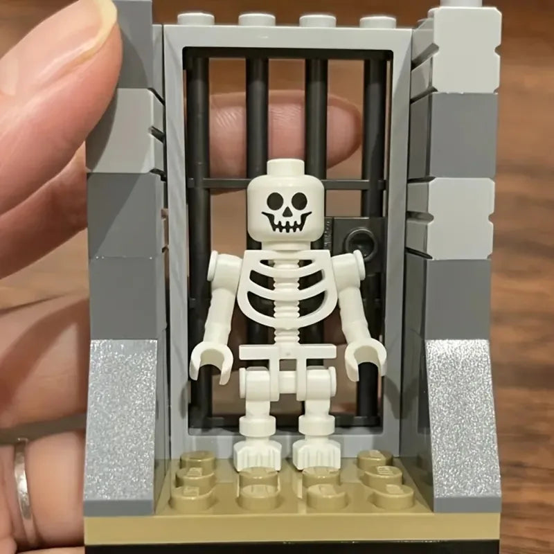 Halloween Skeleton Building Blocks Set - Mini Ninja Bone Figures for Kids