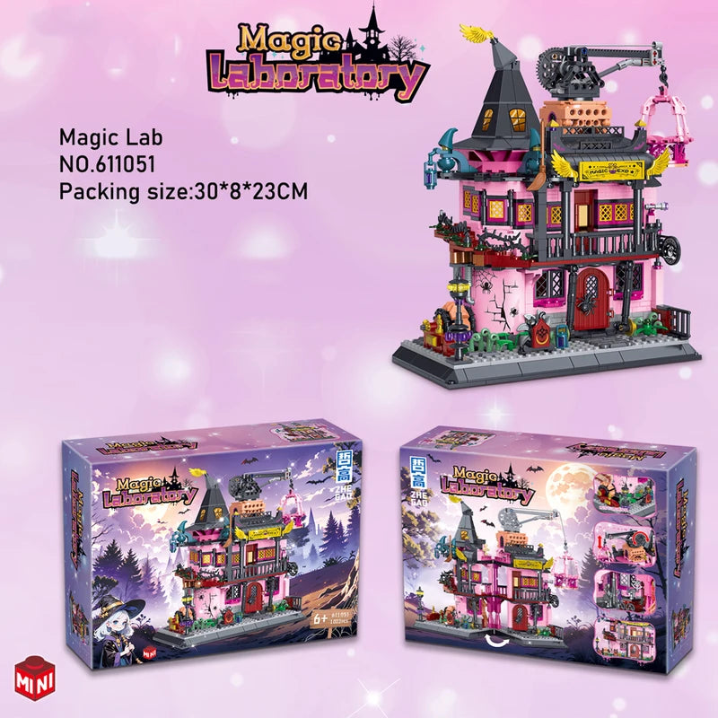 Halloween Gift Magic Laboratory Building Blocks Set for Kids - Architecture Puzzles & Models