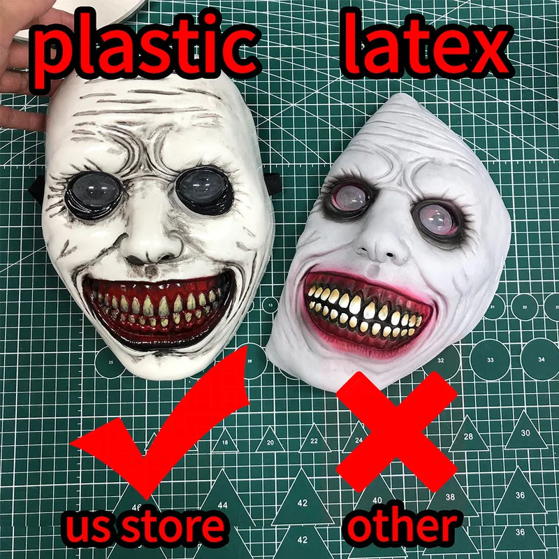 Plastic Demon Mask Halloween Costume Prop Creepy Skull Mask