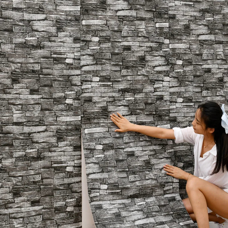 Self-Adhesive 3D Foam Wallpaper for Wall Decoration - Waterproof & Easy to Install