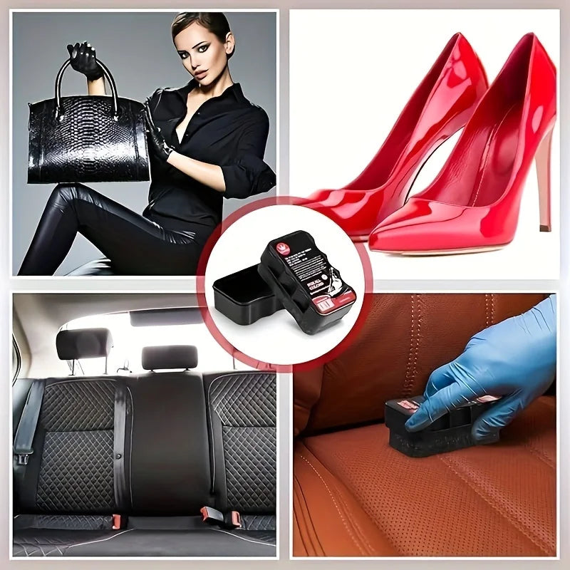 Shoe Oil Sponge Set - Faux Leather Polish and Care for Shoes, Boots, Bags, Furniture