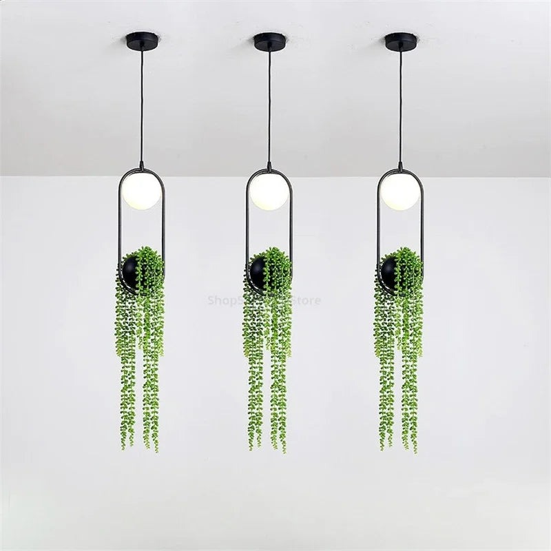 Modern LED Pendant Lights for Indoor Living Room & Dining Area - Black & Blue Variants