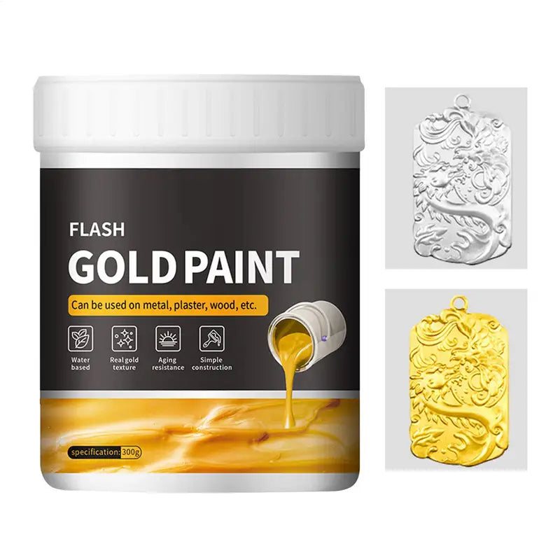 Liquid Gold Foil Paint - 300g Quick Dry Metal & Wood Craft Paint