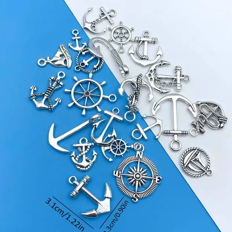 20pcs Zinc Alloy Anchor Charms for DIY Jewelry Necklace Bracelet Earring Making