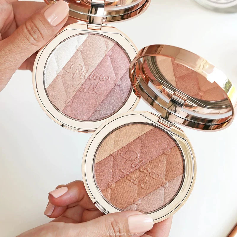 Multi-Purpose Eye Shadow Palette with Highlight and Contour Shades - Shell Gem Design